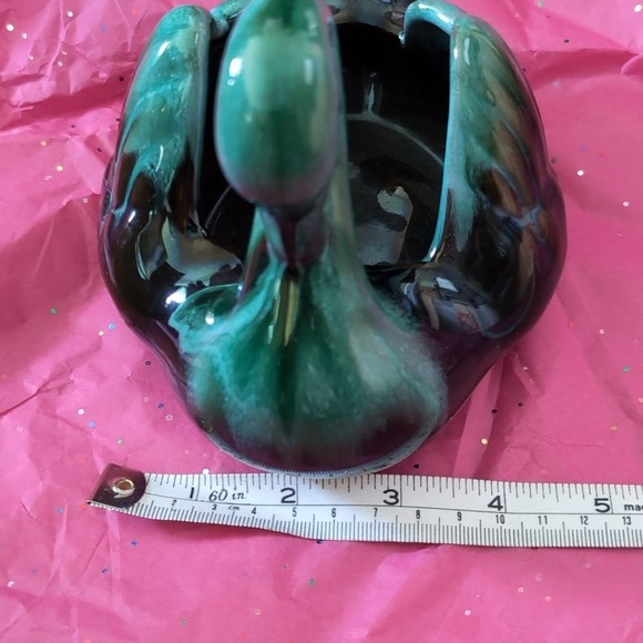 Blue Mountain Pottery Swan Planter Bowl Canada Vintage - Picture 9 of 9
